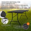 Mesa De Camping Plegable 180x74 Cm Plástico Negro Ml-design