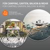 Mesa De Camping Plegable 90x51,5 Cm Aluminio Plateado Ml-design