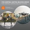 Mesa De Camping Plegable 90x51,5 Cm Aluminio Negro Ml-design