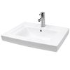 Lavabo Cerámica Encastrado 605x465x160 Mm Blanco Ecd Germany