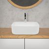 Lavabo Cerámico Cuadrado 390 X 390 X 140 Mm Blanco Ecd Germany