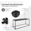 Mesa De Centro Sal�n 110x40x50,5cm Metal Negro Ml-design