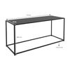 Mesa De Centro Sal�n 110x40x50,5cm Metal Negro Ml-design