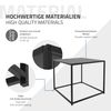 Mesa Auxiliar 55x55x55 Cm Metal Negro Ml Design