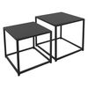 Mesa Auxiliar Set De 2 Metal Negro Mate Ml Design