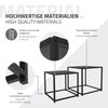 Mesa Auxiliar Set De 2 Metal Negro Mate Ml Design