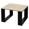 Mesa De Centro 65 X 65 X 40 Cm Aspecto Roble/negro Ml-design