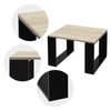 Mesa De Centro 65 X 65 X 40 Cm Aspecto Roble/negro Ml-design