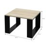 Mesa De Centro 65 X 65 X 40 Cm Aspecto Roble/negro Ml-design