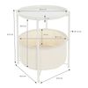 Mesa Auxiliar Redonda �45,5 X 52,5 Cm Blanca Ml-design