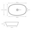 Lavabo Ecd Germany Cerámico Ovalado Con Agujero Blanco 350x205x125 Mm