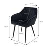 Set 2x Sillas De Comedor Estilo Moderno Negro Ml-design