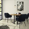 Set 2x Sillas De Comedor Estilo Moderno Negro Ml-design