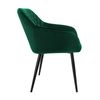 Set 2x Sillas De Comedor Verde Oscuro Estilo Moderno Ml-design