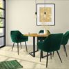 Set 2x Sillas De Comedor Verde Oscuro Estilo Moderno Ml-design