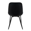 Set 2x Sillas De Comedor Negro Estilo Retro Asiento Tapizado Ml-design