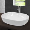 Lavabo De Baño Ø 600 X 420 Mm Blanco Ecd Germany