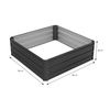 Cama Alta 90x90x30 Cm Antracita Metal Ml-design