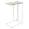 Mesa Auxiliar Roble 45 X 25 X 64 Cm Blanco De Metal Ml-design