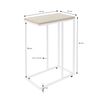 Mesa Auxiliar Roble 45 X 25 X 64 Cm Blanco De Metal Ml-design