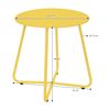 Mesa Auxiliar Ø44,5x46 Cm, Acero Amarillo Interior Exterior Ml-design