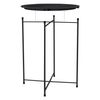 Mesa Auxiliar Redonda Ø46x51 Cm Metal Antracita Con Bandeja Ml-design