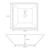 Lavabo Forma Cuadrada 41x41x12 Cm Cerámica Blanca Ml-design