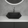 Lavabo Forma Cuadrada 41x41x12 Cm Cerámica Negra Ml-design