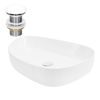 Lavabo Incl. Desagüe 55x42x14 Cm Cerámica Blanca Ml-design