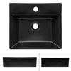 Lavabo Incl. Desagüe 41,5x36,5x13 Cm Cerámica Negra Ml-design