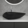 Lavabo Incl. Desagüe Sin Rebosadero 69x46x13 Cm Cerámica Negra Ml-design