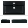 Lavabo, 600x365x130 Mm Negro Mate, Rectangular, Cerámica Ml-design