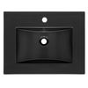 Lavabo Incl. Desagüe Automático 61,5x17,5x47 Cm Negra Mate Ml-design