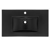 Lavabo De Cerámica Mate 81x17,5x47 Cm Negro Ml-design