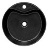 Lavabo De Cerámica Mate Ø 460 X 155 Mm Fregadero Negro Ml-design