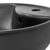 Lavabo De Cerámica Mate Ø 460 X 155 Mm Fregadero Negro Ml-design