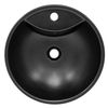 Lavabo De Cerámica Ø 45,5 X 18,5 Cm Negro Mate Ml-design