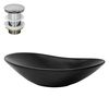 Lavabo Redondo 63 X 36 X 15,5 Cm Negro De Cer?mica Mate Ml-design