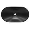 Lavabo Redondo 63 X 36 X 15,5 Cm Negro De Cer?mica Mate Ml-design