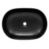 Lavabo Ovalado 600 X 425 X 145 Mm Negro De Cer?mica Mate Ml-design