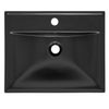 Lavabo De Cerámica 51x41,5x15,5 Cm Negro Mate Ml-design