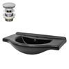 Lavabo De Cerámica 87x50,5x22,5 Cm Negro Mate Ml-design