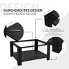 Base Para Lavadora Con Estante 63x54 Cm Acero Negro Ml-design