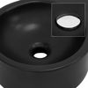 Lavabo Incl. Desagüe Con Rebosadero 45x36x13 Cm Negra Ml-design