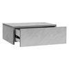 Mesilla De Noche Colgante 46x30x15 Cm Gris/concreto De Mdf Ml-design