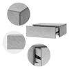 Mesilla De Noche Colgante 46x30x15 Cm Gris/concreto De Mdf Ml-design