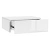 Mesilla De Noche Colgante 46x30x15 Cm Blanco Mdf Ml-design