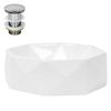 Lavabo Incl. Desagüe Sin Rebosadero 69x46x13 Cm Cerámica Blanca Ml-design