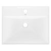 Lavabo Incl. Desagüe 69x46x13 Cm Cerámica Blanca Ml-design