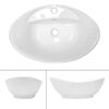 Lavabo Incl. Desagüe Con Rebosadero 61x16,5x46cm Blanco Ecd Geramny